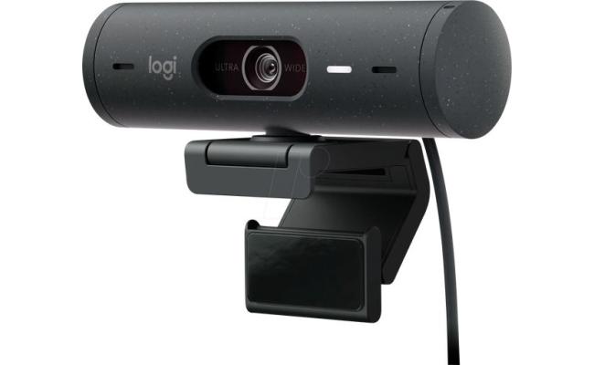 Logitech Brio 500 Full HD Webcam with Auto Light Correction, show Mode, Dual Noise Reduction Mics Streaming -Graphite